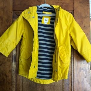 Classic lined yellow Baby GAP raincoat